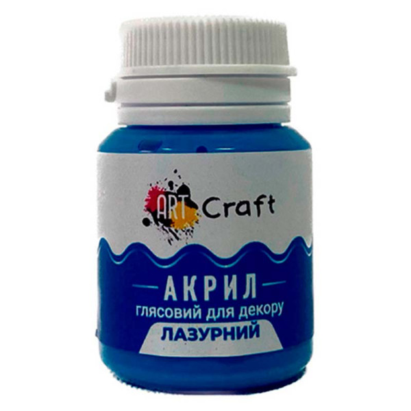 Фарба акрил глянець для декору "Лазурний" AG-7518 Фарба акрил глянець для декору "Лазурний" AG-7518