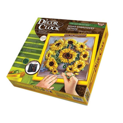 Набір для творчості "Decor Clock" Соняшники DankoToys 4298 ДЦ-01-05