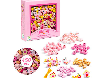 DJECO Набір для творчості з деревяними намистинами "Пташки" DJ09809 DJ09809