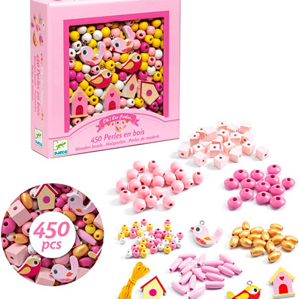 DJECO Набір для творчості з дерев`яними намистинами "Пташки" DJ09809 DJ09809 DJECO Набір для творчості з дерев`яними намистинами "Пташки" DJ09809 DJ09809