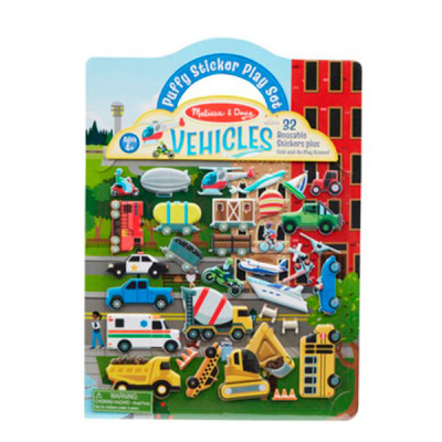 Об`ємні багаторазові наліпки "Транспортні засоби" Melissa&Doug (MD30522) 30522