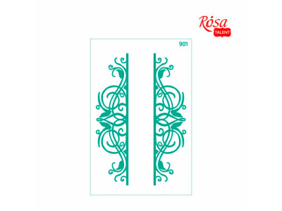 Трафарет багаторазовий самоклеючий Бордюрний 13*20см №901 Серія "Рамки" 3846