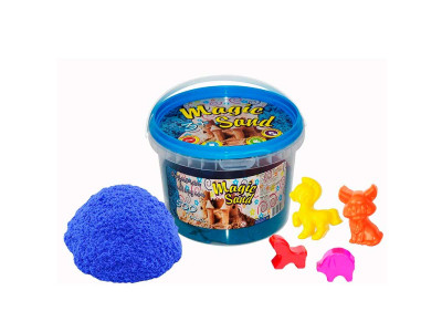 Кінетичний пісок Magic sand блакитного кольору у відрі 0500 кг 371-2