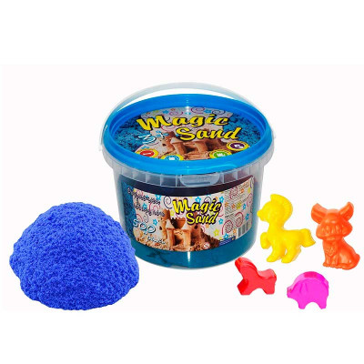Кінетичний пісок Magic sand блакитного кольору у відрі 0500 кг 371-2