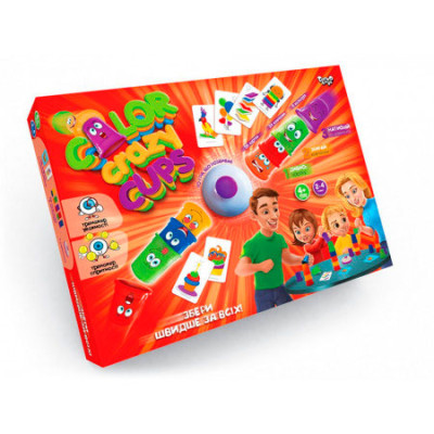 Настільна гра Danko Toys "Color Crazy Cups" розважальна CCC-01-01U Настільна гра Danko Toys "Color Crazy Cups" розважальна CCC-01-01U