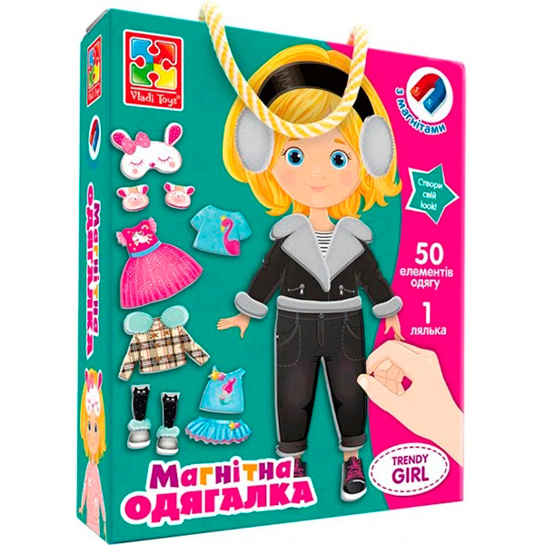 Одевалка Vladi Toys "Trendy girl" магнітна VT3702-23 Одевалка Vladi Toys "Trendy girl" магнітна VT3702-23