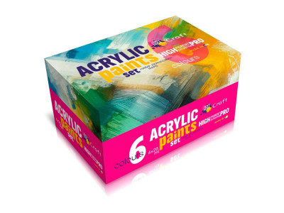 Набір акрилових фарб ArtCraft 6 шт. по 20 мл 5081-AC Набір акрилових фарб ArtCraft 6 шт. по 20 мл 5081-AC