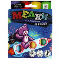 Крейда DankoToys для малювання на асфальті велика 4 штуки MEL-01-02U