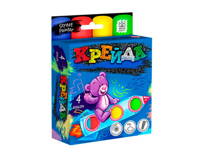 Крейда DankoToys для малювання на асфальті велика 4 штуки MEL-01-02U Крейда DankoToys для малювання на асфальті велика 4 штуки MEL-01-02U