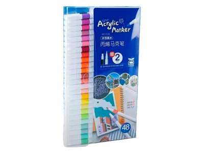 Набір маркерів Acrylic Marker для малювання акрілові 48 штук 9102-48 Набір маркерів Acrylic Marker для малювання акрілові 48 штук 9102-48