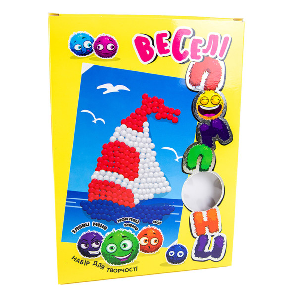 Набір для творчості 30995 "Веселі помпони - кораблик" (укр.) в кор-ці 30см- 30995 Набір для творчості 30995 "Веселі помпони - кораблик" (укр.) в кор-ці 30см- 30995