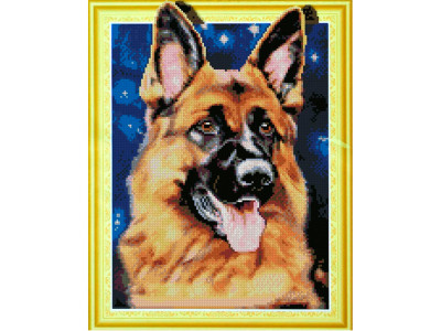 Алмазна картина "Німецька вівчарка" 40х50 см FA20288 Алмазна картина "Німецька вівчарка" 40х50 см FA20288