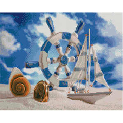 Алмазна картина Морські сувеніри Strateg 40х50 см L-273