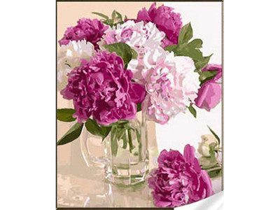 Алмазна картина Ніжні півонії Strateg 30х40 см HEG86914