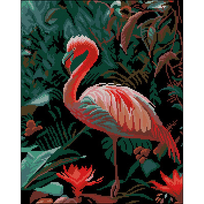 Алмазна картина Strateg Королівський фламінго 40x50 см ZAV4050-55