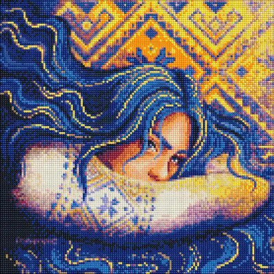 Алмазна мозаїка "Кольори моєї нації" ©pollypop92 Ідейка AMO7446 40х40 см AMO7446