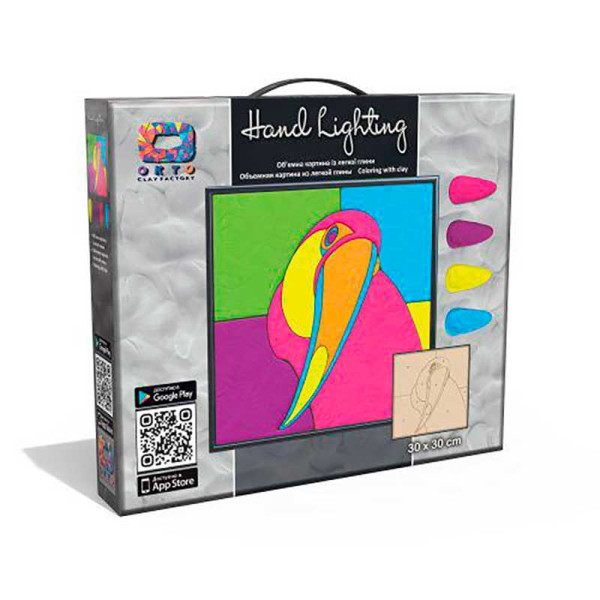 Картина з легкого пластиліну ТМ Moon Light Clay mini Тукан 70086