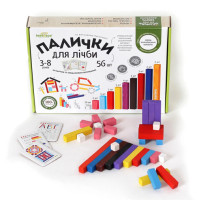 Іграшка навчальна "Палички" для рахунку різнокольорові 56 шт 900385