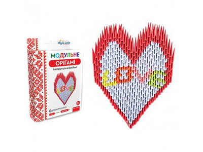 Модульне (3d) орігамі "Валентинка" ОМ-6061 Модульне (3d) орігамі "Валентинка" ОМ-6061