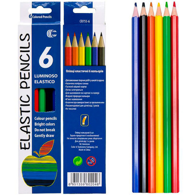 Олівець 6 кольорів CR755-6 Luminoso elastico "С" 93925