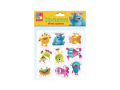 Гра з м'якими наліпками "Монстри" VT4210-05 Гра з м'якими наліпками "Монстри" VT4210-05