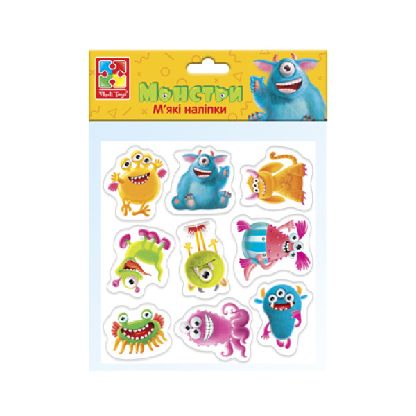 Гра з м'якими наліпками "Монстри" VT4210-05 Гра з м'якими наліпками "Монстри" VT4210-05