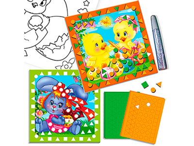 Набір для творчості Vladi Toys "М'яка мозаїка. Курочка" розвиваюча VT4433-23