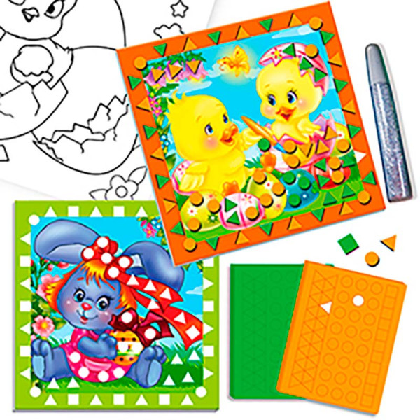 Набір для творчості Vladi Toys "М'яка мозаїка. Курочка" розвиваюча VT4433-23