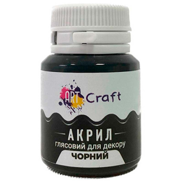 Фарба акрил глянець для декору "Чорний" AG-7546 Фарба акрил глянець для декору "Чорний" AG-7546