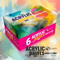 Набір акрилових фарб ArtCraft 6 шт. по 20 мл 5081-AC