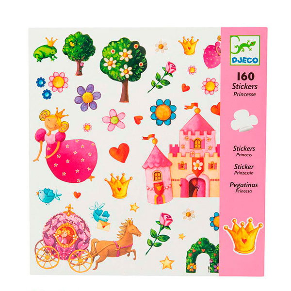 Набір паперових наклейок з малюнком арт.DJ08830 DJECO 160 шт. Прінцесса DJ08830
