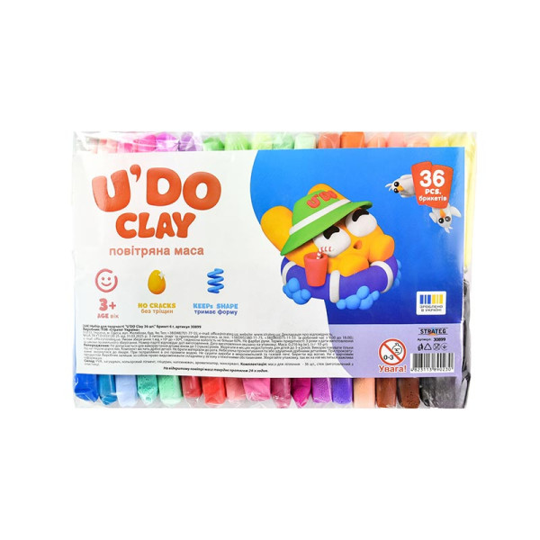Набір для творчості Stateg "UDO Clay 36 кольорів" 6г 30899