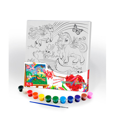 Картина за номерами Danko Toys "Canvas Painting" Поні та радуга 31*31 см PX-05-02