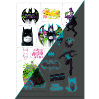 Набір дитячих тимчасових татуювань Dodo «Batman Команда» 40 тату в комплект 200547