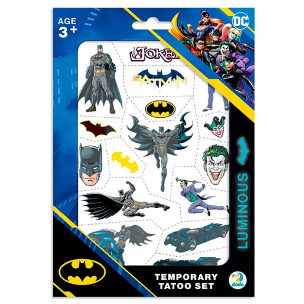 Набір дитячих тимчасових татуювань Dodo «Batman Команда» 40 тату в комплект 200547