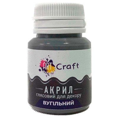 Фарба акрил глянець для декору "Вугільний" AG-7508