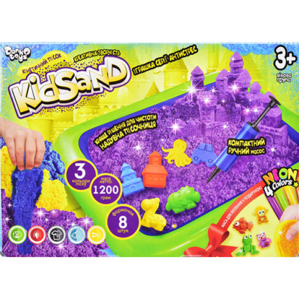 Кінетичний пісок Danko Toys "KidSand" 1200 г KS-02-02U Кінетичний пісок Danko Toys "KidSand" 1200 г KS-02-02U