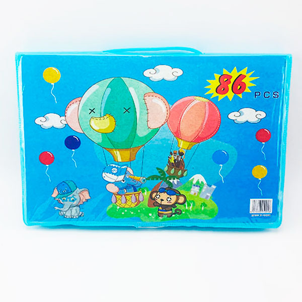 Дитячий набір художникаблакитнийу кейсі86 предметів N29 blue