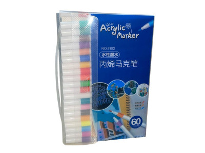 Набір маркерів Acrylic Marker для малювання акрілові 60 штук 9102-60