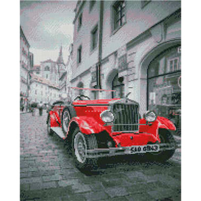 Алмазна картина Червоне авто Strateg 40х50 см L-163