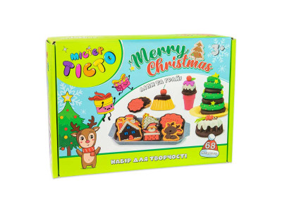 Набір для творчості Містер тісто Merry Christmas Strateg українською мовою 41022 Набір для творчості Містер тісто Merry Christmas Strateg українською мовою 41022
