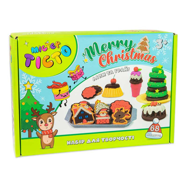 Набір для творчості Містер тісто Merry Christmas Strateg українською мовою 41022 Набір для творчості Містер тісто Merry Christmas Strateg українською мовою 41022