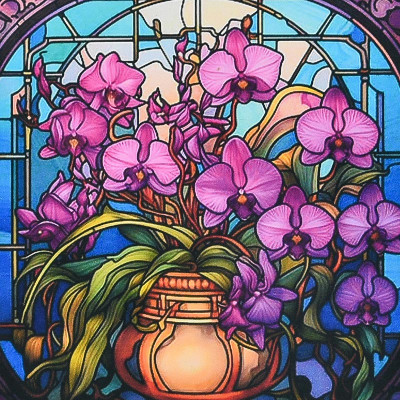 Алмазна картина Strateg Магія орхідей 30х30 см DEEX16293 Алмазна картина Strateg Магія орхідей 30х30 см DEEX16293