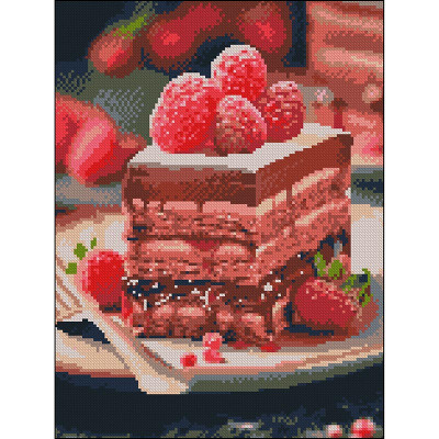 Алмазна картина Strateg Шоколадний десерт 30x40 см FZ3040-23