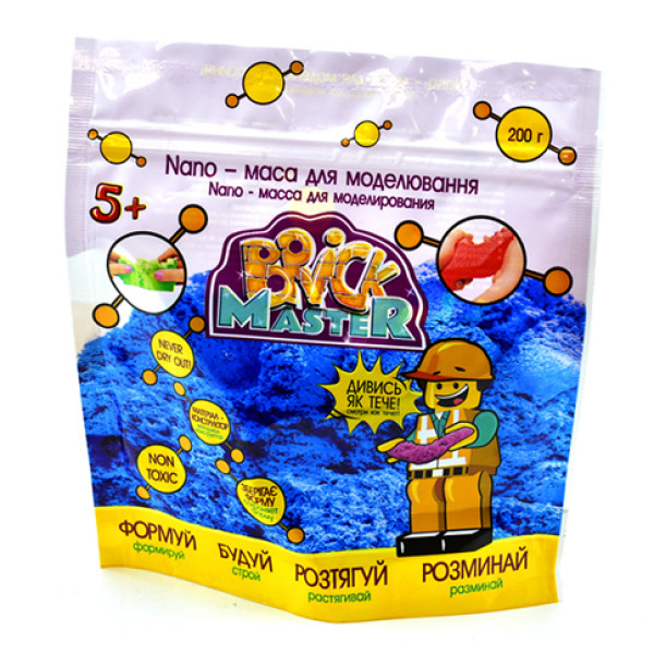 Nano-маса для моделювання TM Brick Master (синій) 200г Nano-маса для моделю 9000 Nano-маса для моделювання TM Brick Master (синій) 200г Nano-маса для моделю 9000