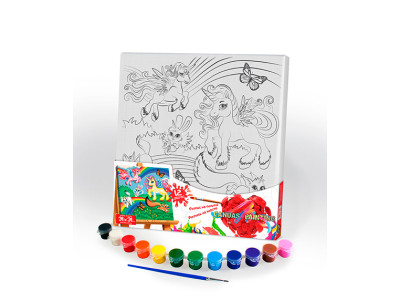 Картина за номерами Danko Toys "Canvas Painting" Поні та радуга 31*31 см PX-05-02 Картина за номерами Danko Toys "Canvas Painting" Поні та радуга 31*31 см PX-05-02
