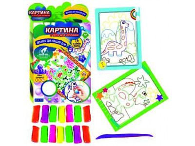 Картина з тіста для ліплення Земля до нашої ери (різнокольорові блістери) 11024 Картина з тіста для ліплення Земля до нашої ери (різнокольорові блістери) 11024