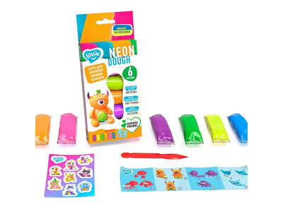 Набір для ліплення з тістом 6 кольорів Neon Assorted TM Lovin 41197