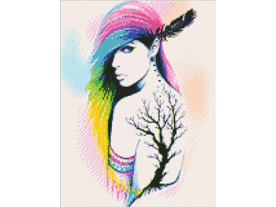 Алмазна мозаїка Леді чарівність 30x40 см АМ 1010