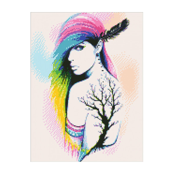 Алмазна мозаїка Леді чарівність 30x40 см АМ 1010